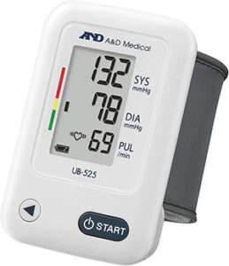 El Tensiómetro A&D Medical UB-525 proporciona una solución eficiente y precisa para el monitoreo de la presión arterial desde la muñeca.